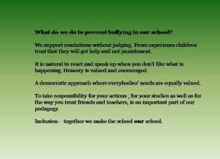 24. Was tun wir, um dem Mobbing in unserer Schule vorzubeugen?